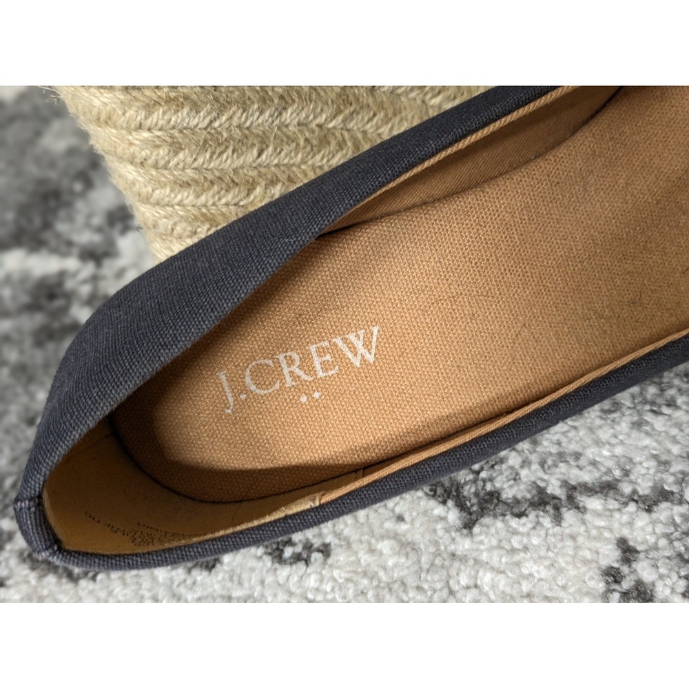 J.Crew Canvas Espadrille Wedges in Navy, size 8‎ - Picture 4 of 6